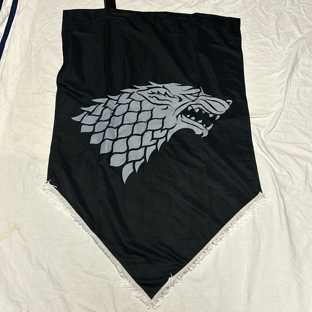 NWT House Stark Battle Standard Banner from Game of Thrones